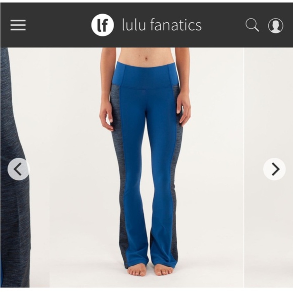 Lululemon Barre Pulse Pant 6 Regular Limitless Blue Reversible Slub Denim 6082